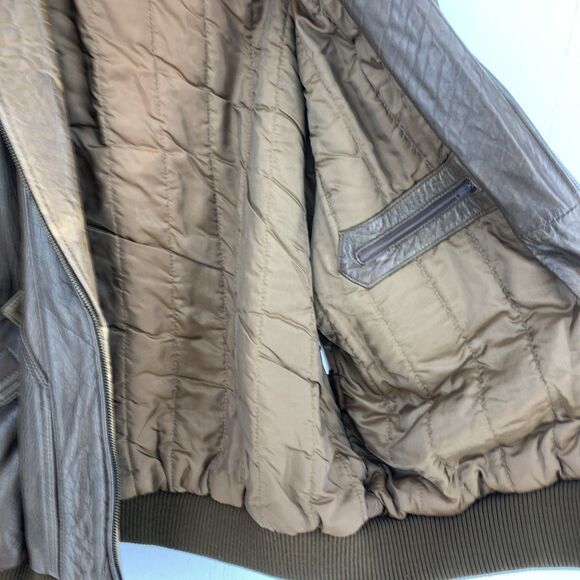 Vtg Adam Spencer Mens 44R Leather Flight Pilot Bomber Jacket Distressed Grunge - Picture 5 of 10